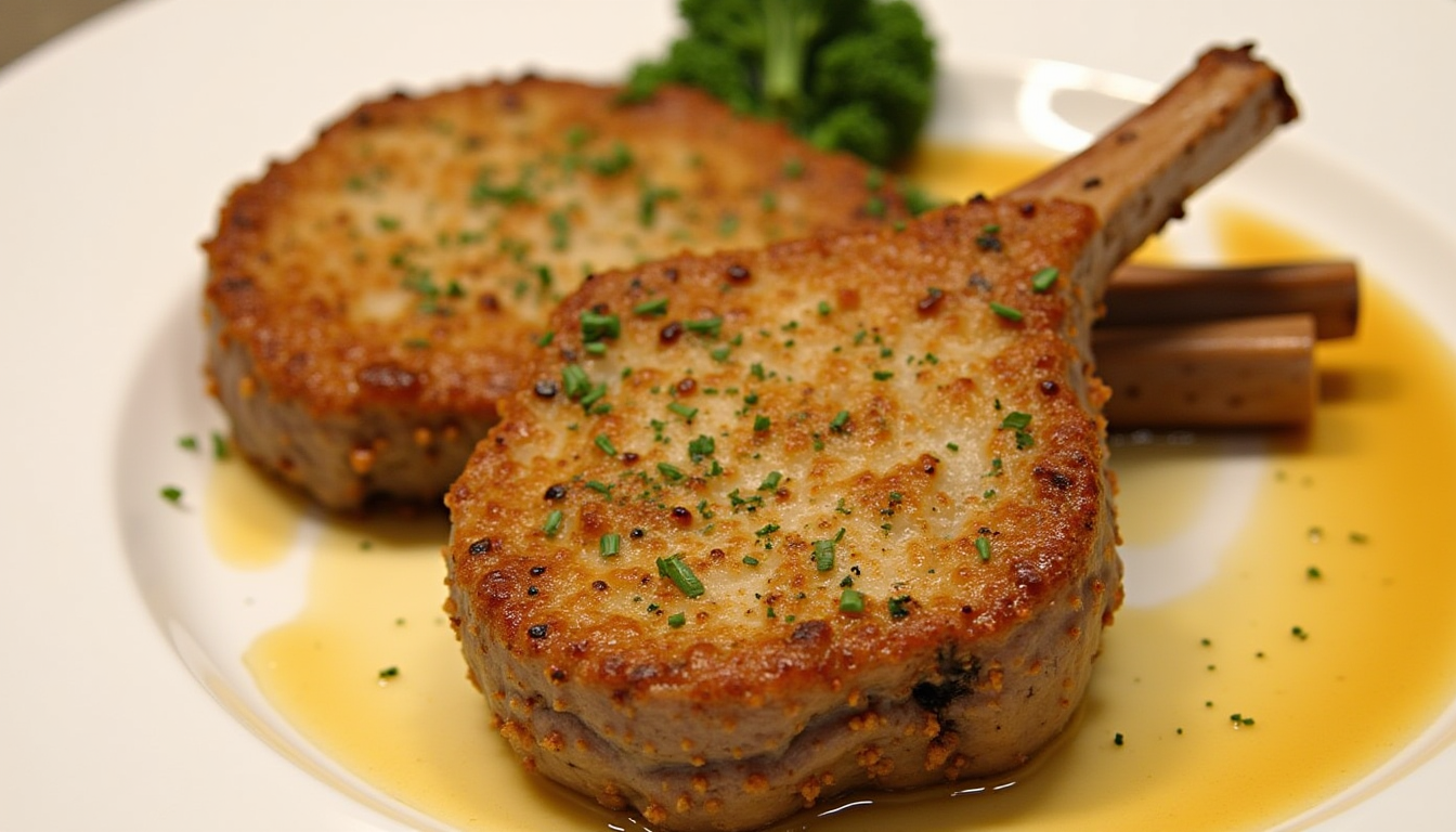 Garlic Parmesan Fried Lamb Chops