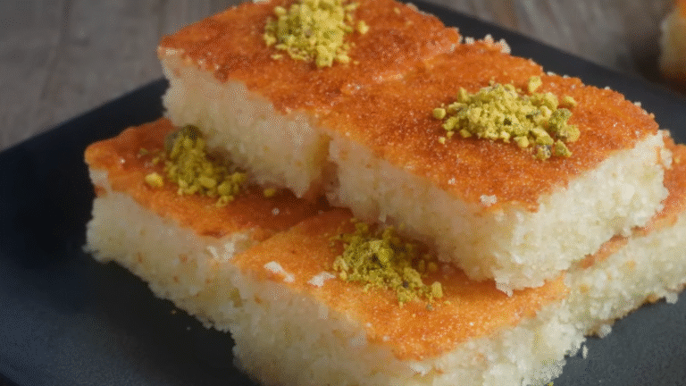 Basbousa Sweet Recipe – A Golden Delight from the World of Homemade Recipes